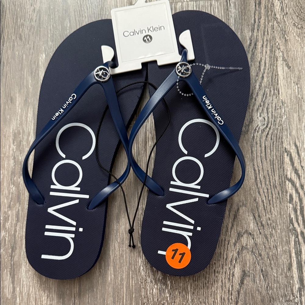 Calvin Klein Dark Blue Flip Flops
